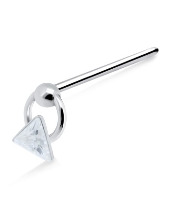 Dangling Triangle Straight Nose Stud NSKA-798